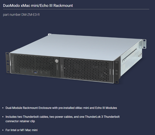 DuoModo xMac mini/Echo III Rackmount configured system