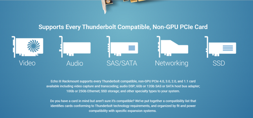 Echo III Rackmount System 3-slot PCIe Card Expansion for Full Size Cards + Module Support