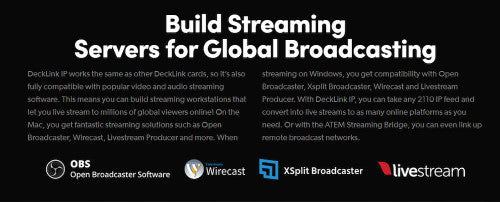 Blackmagic Decklink IP/SDI HD Capture and playback card