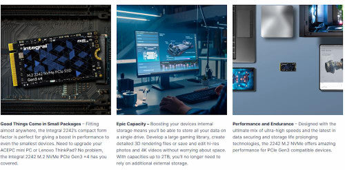 Integral M.2 PCIe Gen3 x4 NVME (2242) SSD