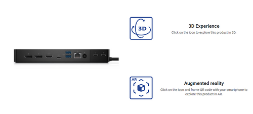 Dell Thunderbolt 4 Dock WD22TB4, USB 3.2 Gen 1, HDMI, Display port