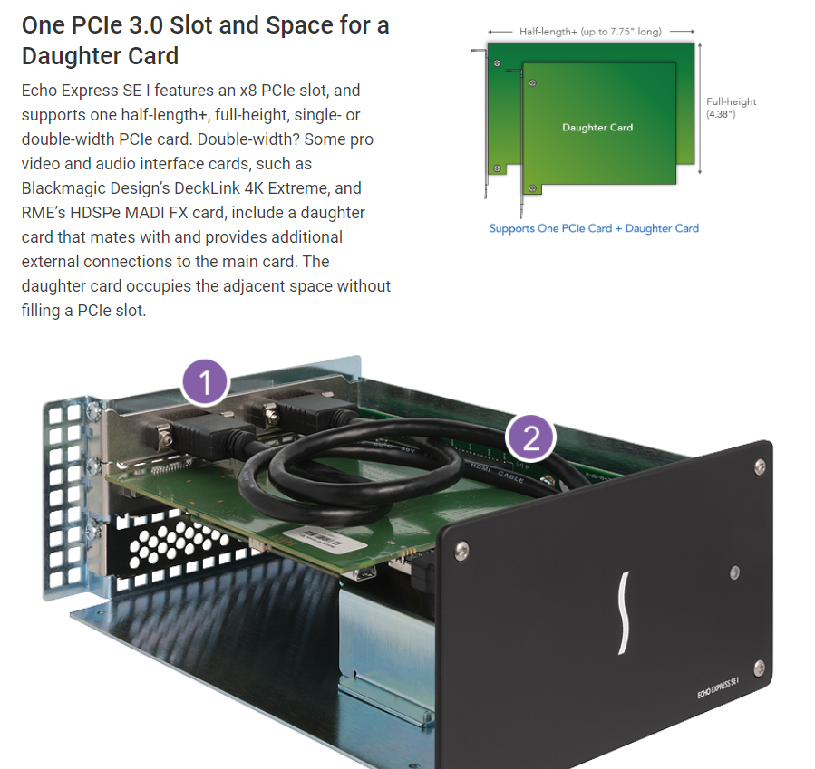 Sonnet Echo Express SE I Thunderbolt to PCIe Card Expansion System