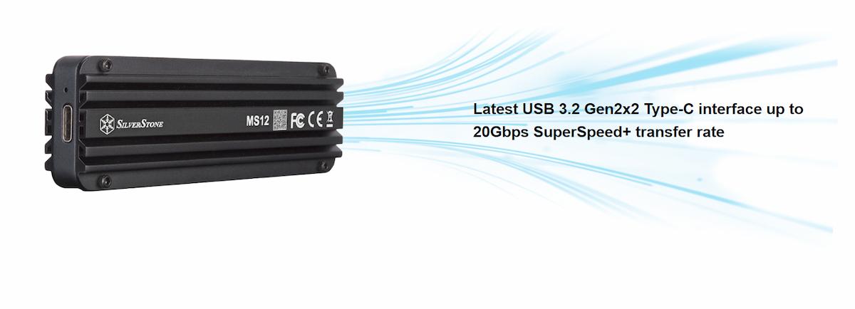 SuperSpeed 20Gbps USB 3.2 Type-C NVMe M.2 SSD portable enclosure