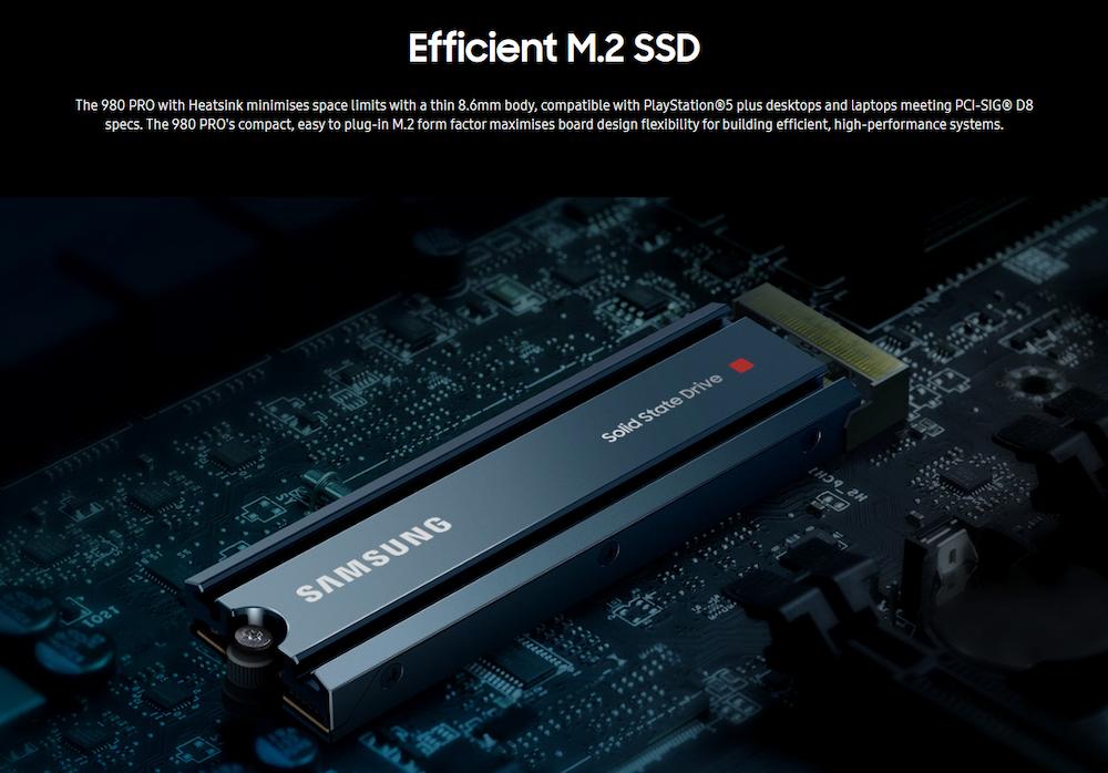 Samsung 980 Pro with Heatsink – PCIe Gen 4 NVMe SSD for PS5