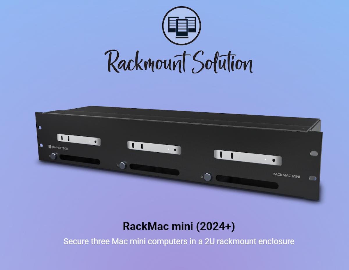 RackMac mini (2024+) – 2U Rackmount Enclosure for Up to Three Mac mini Computers