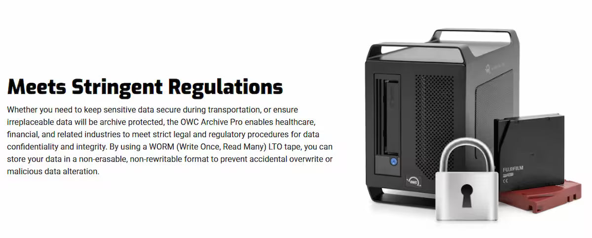 OWC Archive Pro LTO-9 Thunderbolt 40Gb/s Tape Storage and Archiving Solution