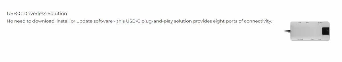 Kensington UH1400P 8-in-1 USB-C Mobile Dock for Laptop & Tablet