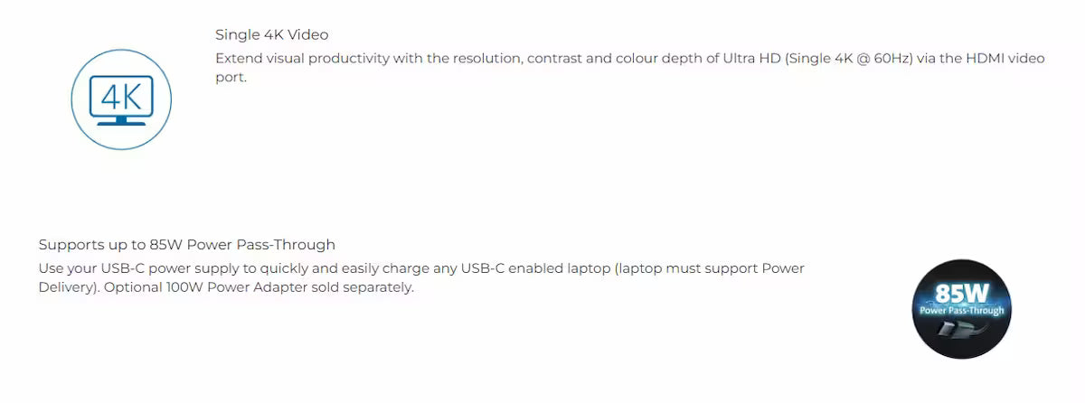 Kensington UH1400P 8-in-1 USB-C Mobile Dock for Laptop & Tablet
