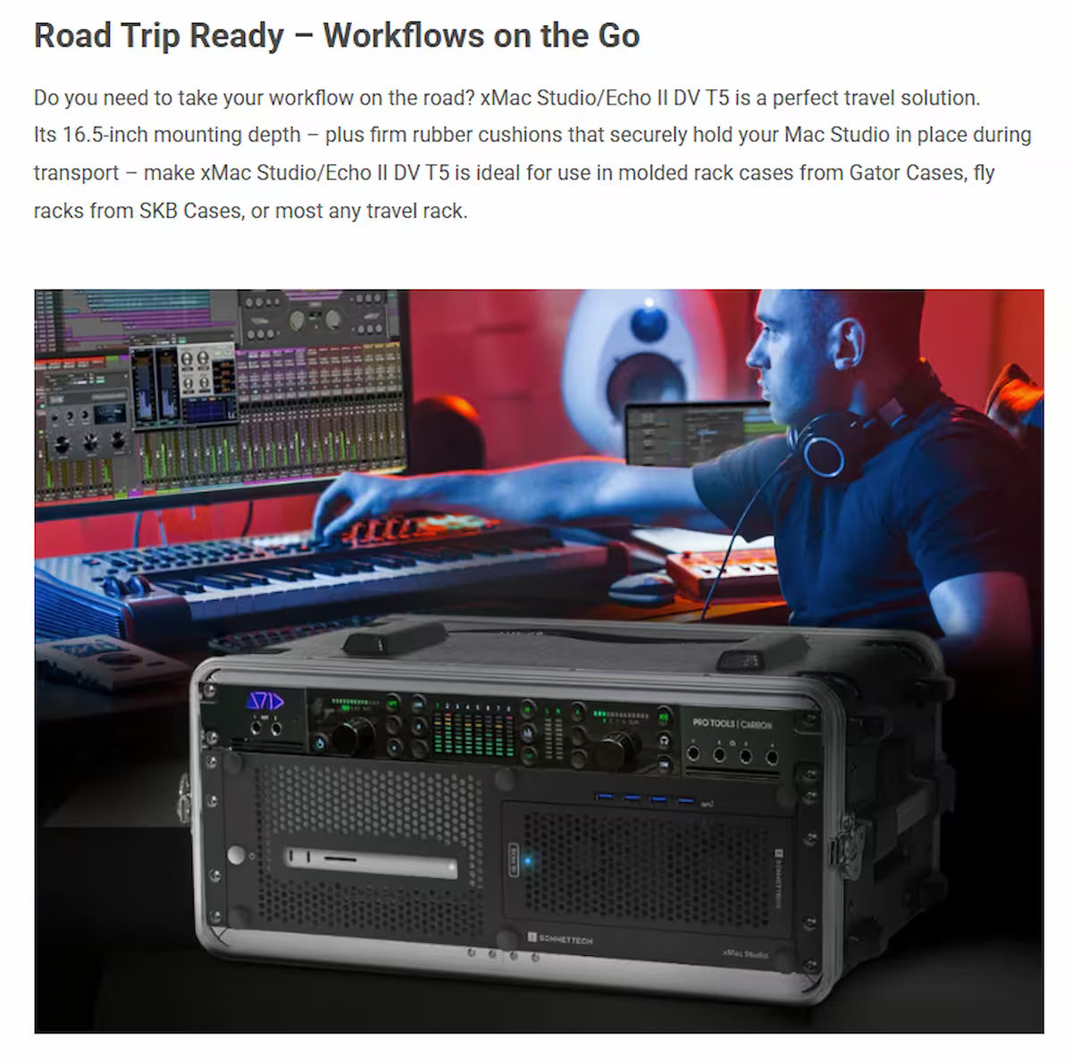 Sonnet xMac Studio + Echo II DV T5 – 3U Thunderbolt 5 PCIe Rackmount System