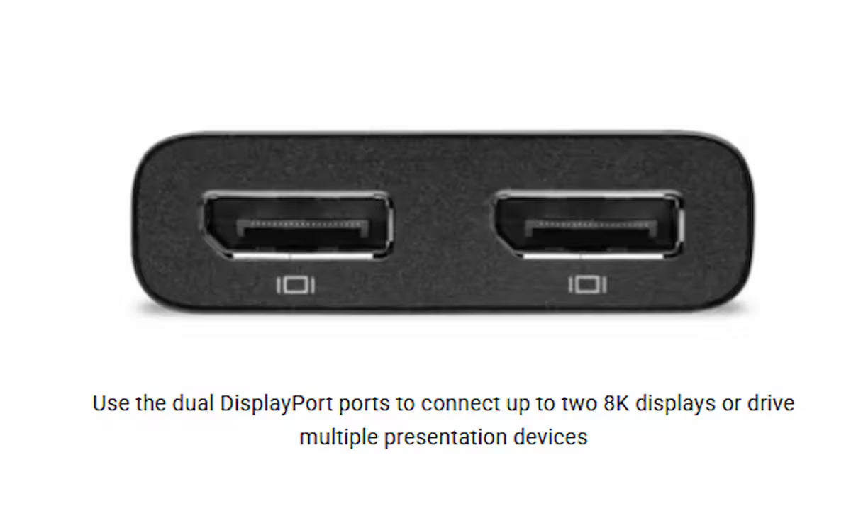 OWC Thunderbolt 3 / 4 (USB-C) to Dual DisplayPort Adapter up to 8K
