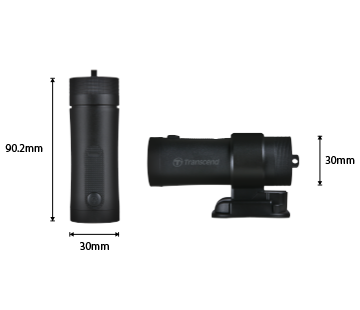 Transcend 64GB Drive Pro 20 Motorcycle Dashcam, 1080P Full HD, Built-in Wi-Fi