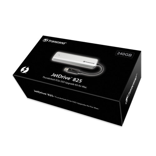 Transcend JetDrive 825 SSD kit with enclosure - works with any macOS for select Apple Mac from 2013 to current