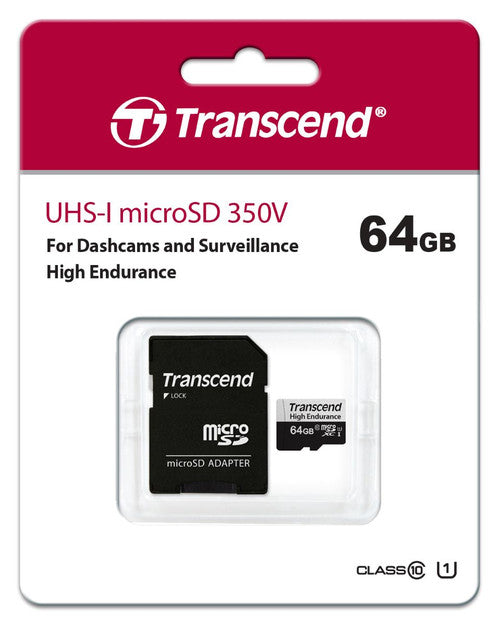 Transcend microSDXC with adapter U1 High Endurance memory card