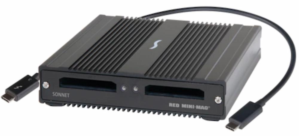 Sonnet SF3 RED MINI-MAG Pro Card Reader – Dual Slot Thunderbolt 3