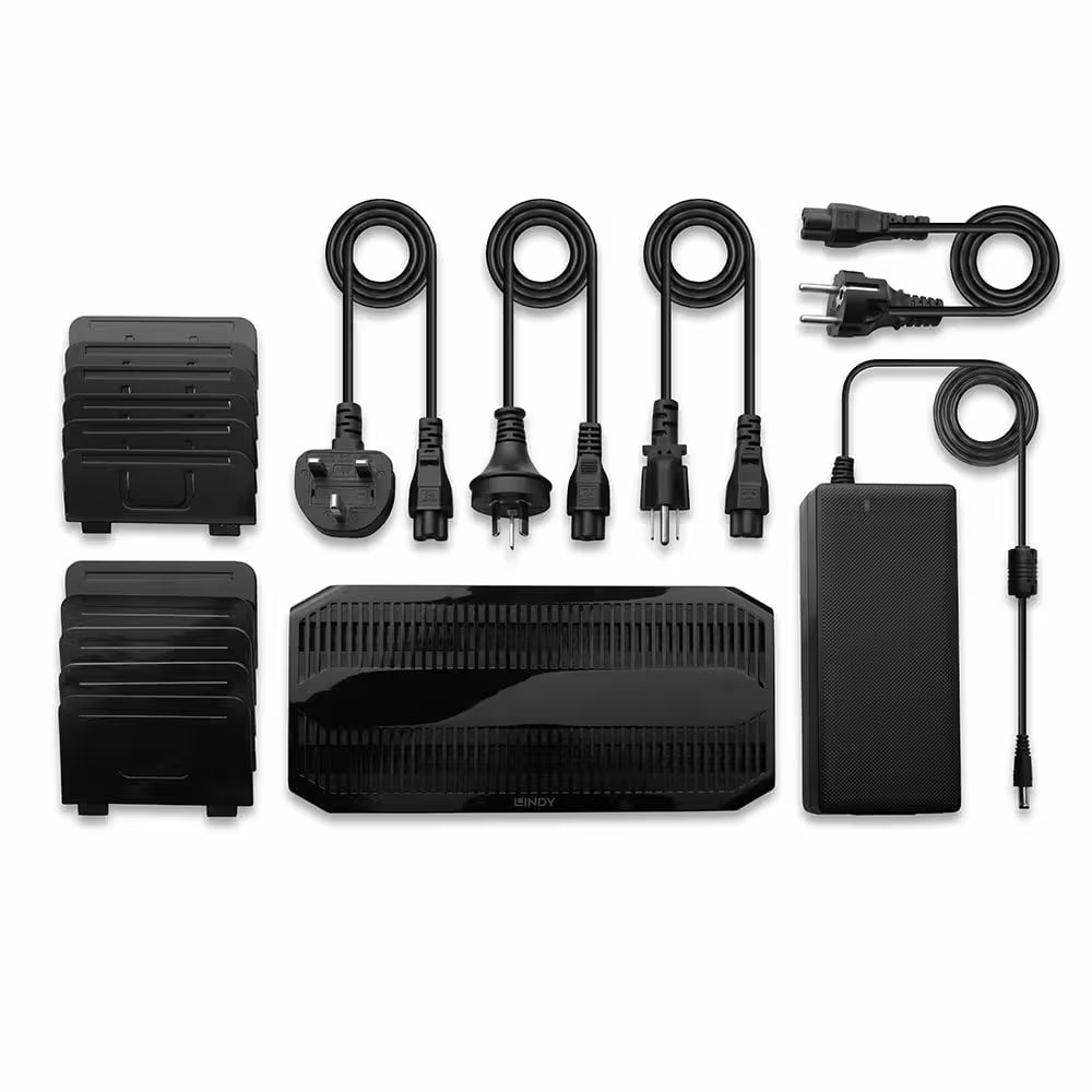 Lindy 120W Multi-Port USB Charging Station – 10-Port USB-C & USB-A Charger