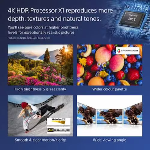 Sony Bravia 55” Enhanced 4K HDR professional display with 32GB storage and high brightness