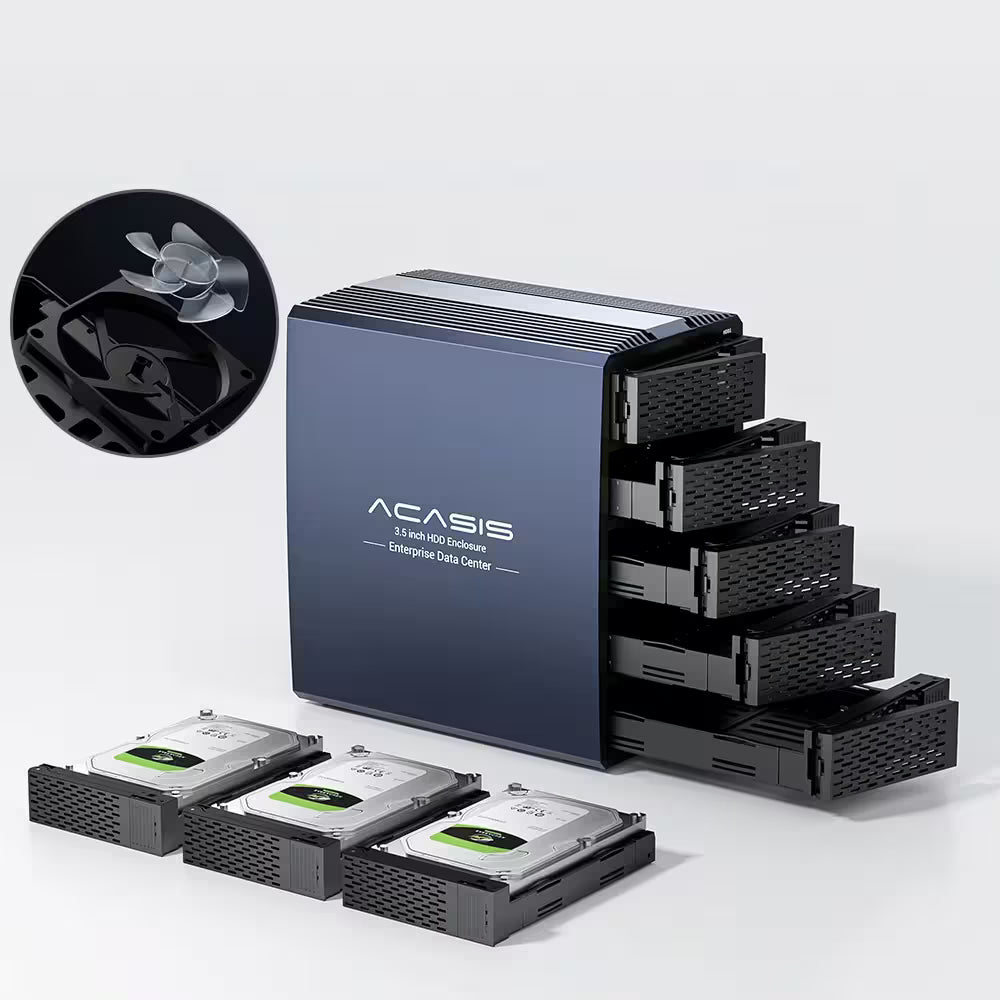 Acasis 5-Bay External SATA RAID Enclosure – USB to SATA HDD/SSD Array