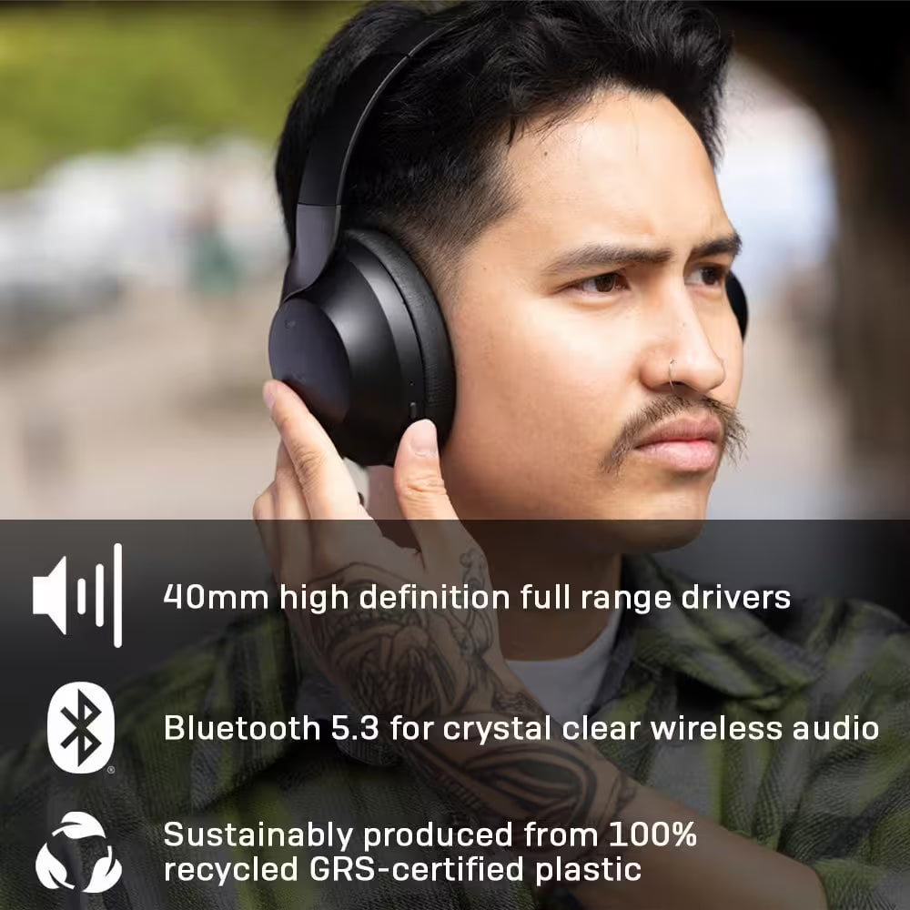Lindy BNXe Wireless Hybrid ANC Headphones – Bluetooth 5.3, 55-Hour Battery