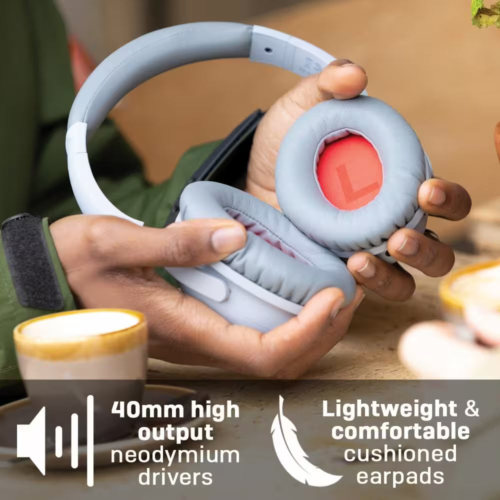 Lindy BNX-60 Wireless Active Noise Cancelling Headphones – aptX (Cool Grey / Matt Black)