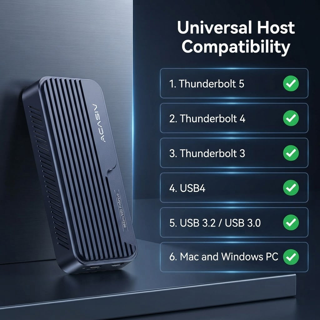 Acasis TB501 Max host compatibility chart