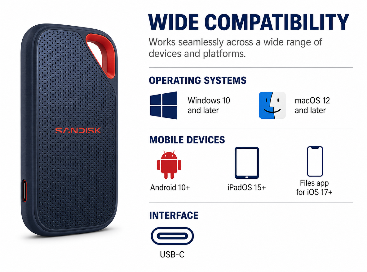 SanDisk Extreme Portable SSD (V3) - Wide Compatibility