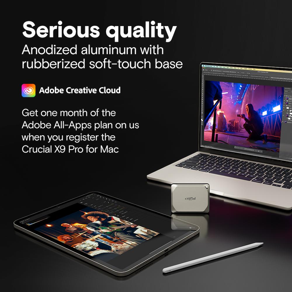 Crucial X9 Pro 2TB 【for MAC】 Crucial X9 Pro for Mac 2TB Portable SSD | CT2000X9PROMACSSD9B