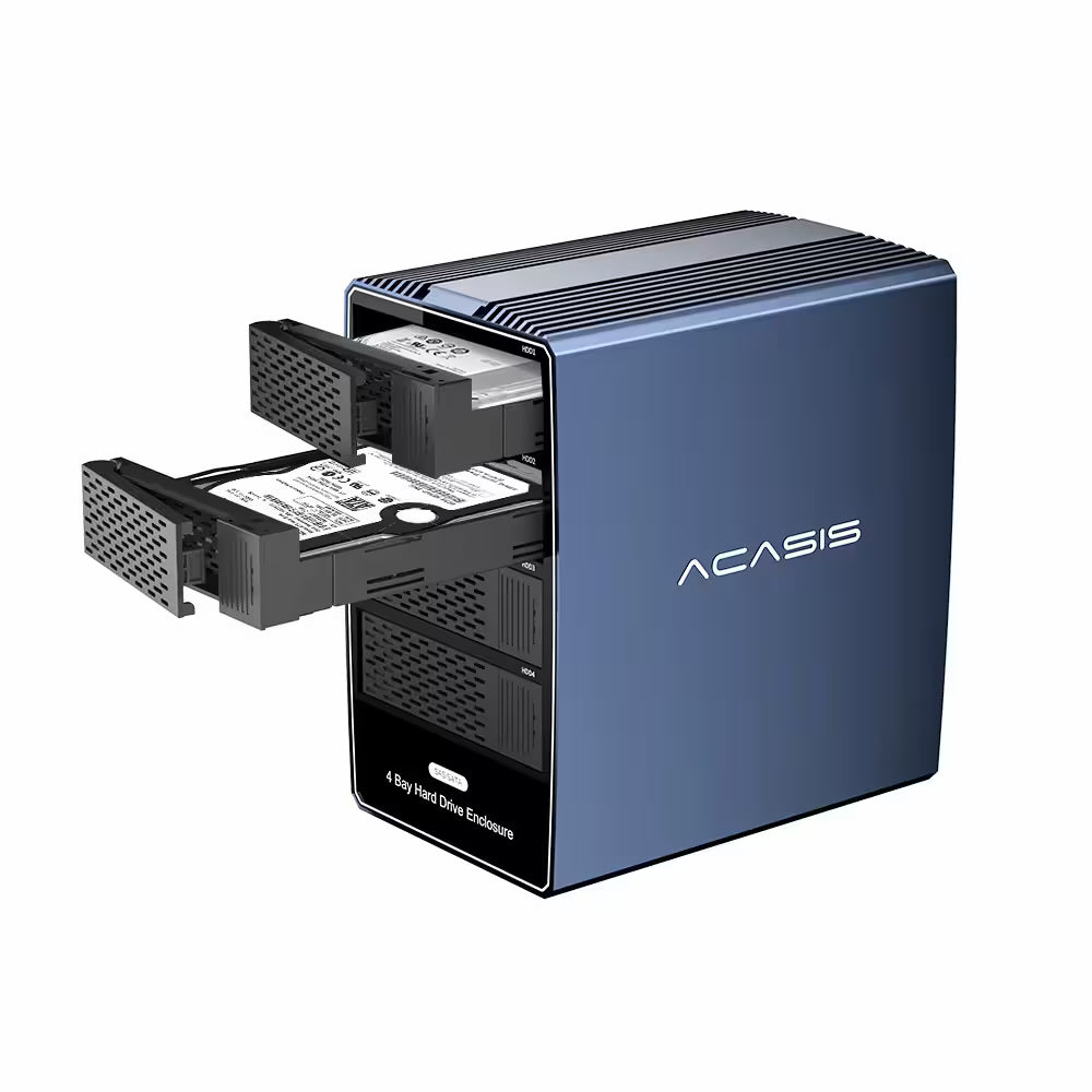 Acasis 4-Bay USB 3.0 SATA/SAS Hard Drive Enclosure – Multi-Drive Storage Array