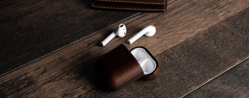 Rugged Leather Case for AirPods  - Rustic Brown