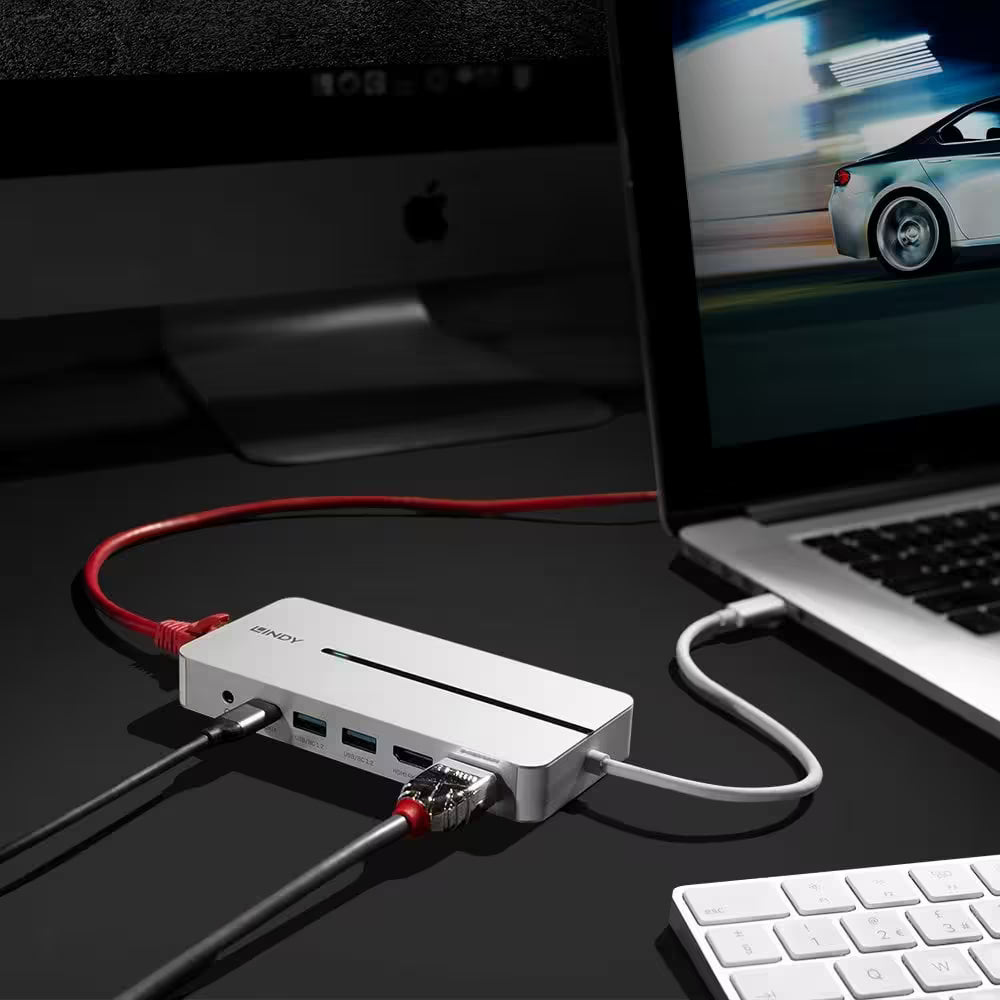 Lindy DST-Mx Duo USB-C Docking Station Dual 4K HDMI 100W PD for Mac and Laptop