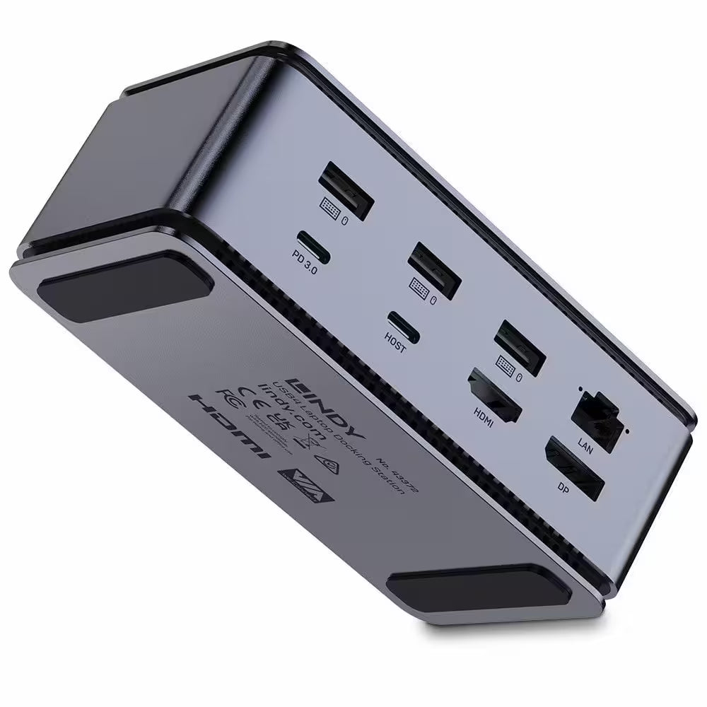 Lindy DST-Pro USB4 Laptop Docking Station with Multi Display and Gigabit Ethernet