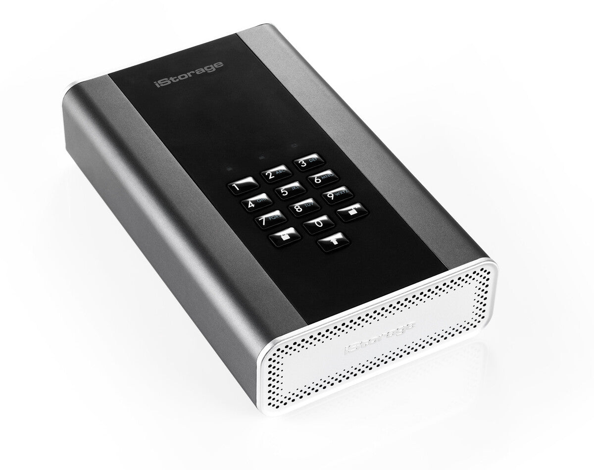 iStorage diskAshur DT2 — angled side view