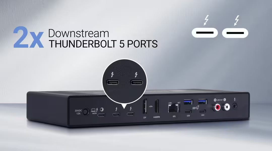 Sonnet Echo 21 Thunderbolt 5 SuperDock 10Gb Ethernet 140W Dock