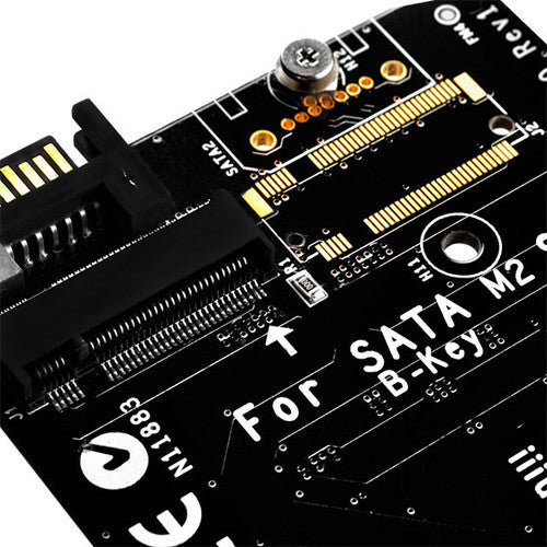 Dual M.2 NVME to PCIe x4 and M.2 SATA 6G SSD to SATA interface adapter card