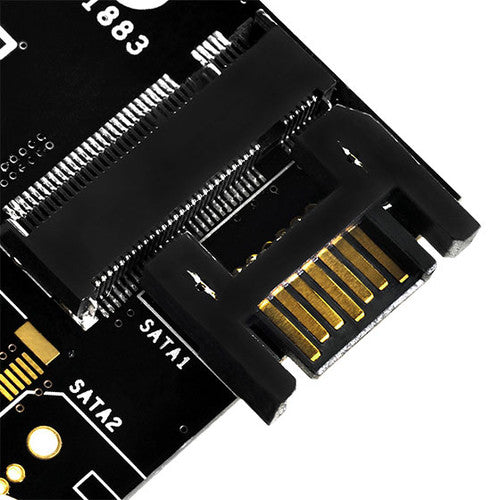 Dual M.2 NVME to PCIe x4 and M.2 SATA 6G SSD to SATA interface adapter card