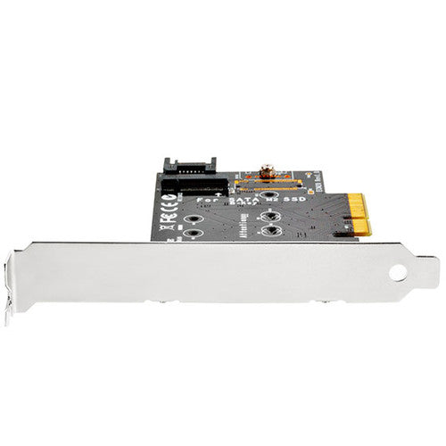 Dual M.2 NVME to PCIe x4 and M.2 SATA 6G SSD to SATA interface adapter card