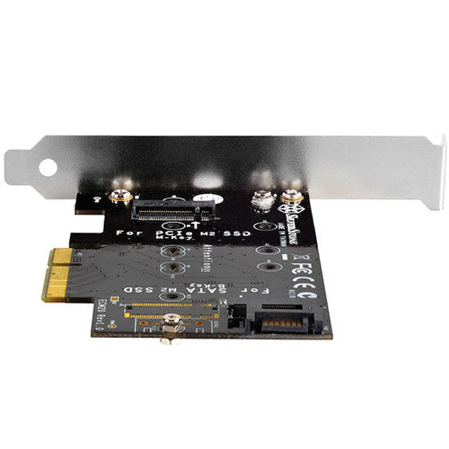 Dual M.2 NVME to PCIe x4 and M.2 SATA 6G SSD to SATA interface adapter card