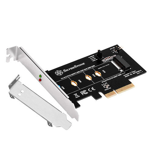 Screwless design M.2 PCIe NVMe SSD to PCIe x4 adapter card