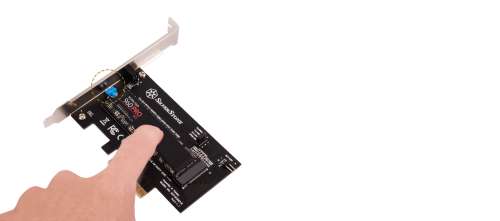 Screwless design M.2 PCIe NVMe SSD to PCIe x4 adapter card