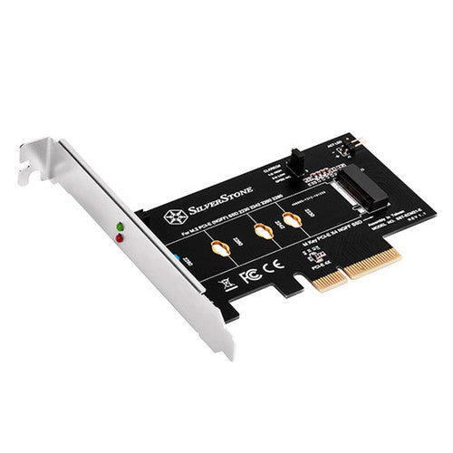 Screwless design M.2 PCIe NVMe SSD to PCIe x4 adapter card