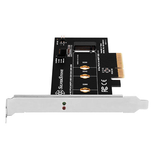 Screwless design M.2 PCIe NVMe SSD to PCIe x4 adapter card