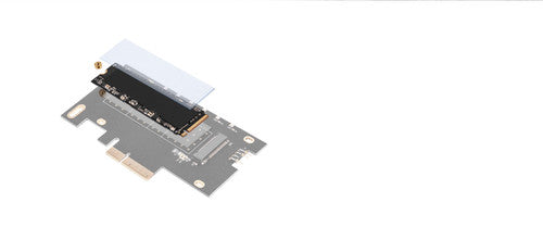 M.2 NVMe SSD M key to PCIe x4 ARGB adapter card with heatsink and thermal pad