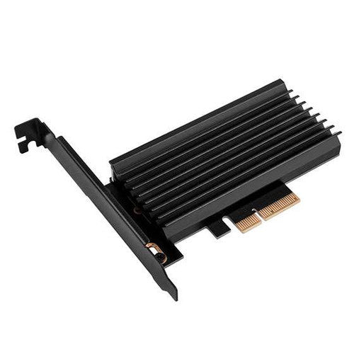 M.2 NVMe SSD M key to PCIe x4 ARGB adapter card with heatsink and thermal pad