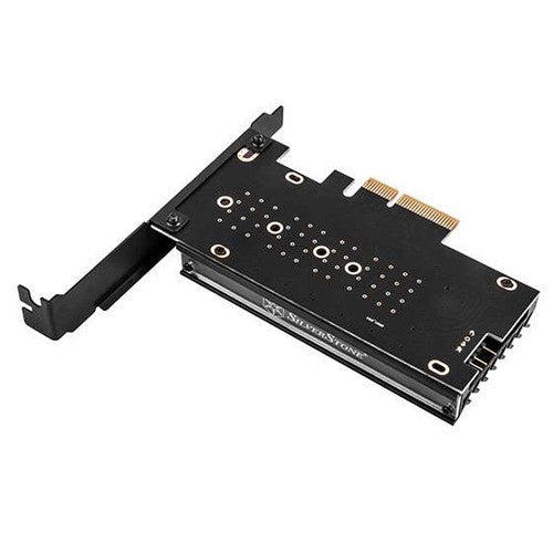 M.2 NVMe SSD M key to PCIe x4 ARGB adapter card with heatsink and thermal pad