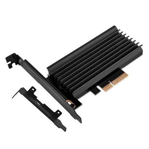 M.2 NVMe SSD M key to PCIe x4 ARGB adapter card with heatsink and thermal pad