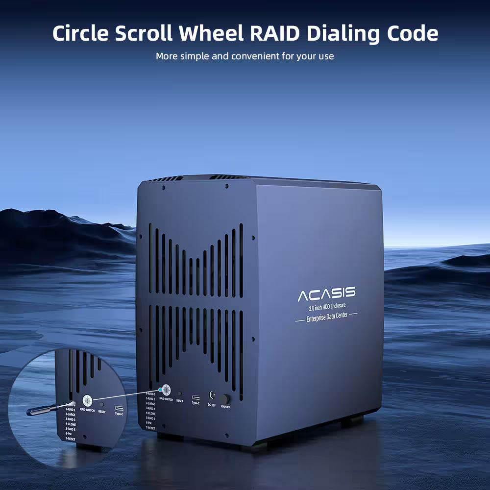 Acasis 5-Bay External SATA RAID Enclosure – USB to SATA HDD/SSD Array