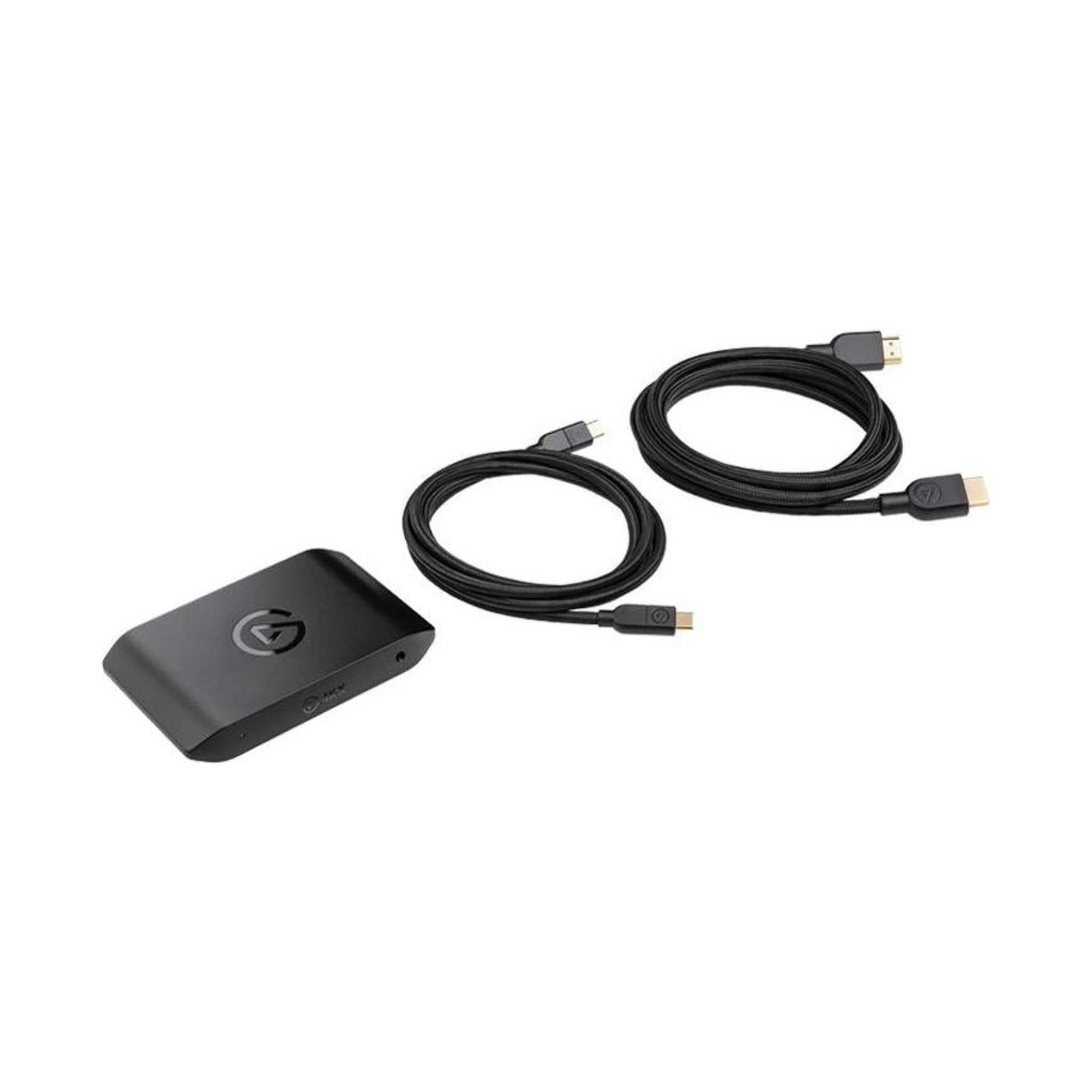 Elgato Game Capture 4K X with included USB 3.2 C-to-C cable and 8K HDMI cable