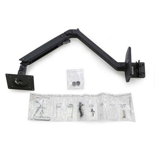 Ergotron MXV Desk Monitor Arm — matte black front view