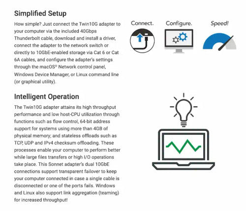 Sonnet Twin10G Dual-port 10GBASE-T Thunderbolt Adapter