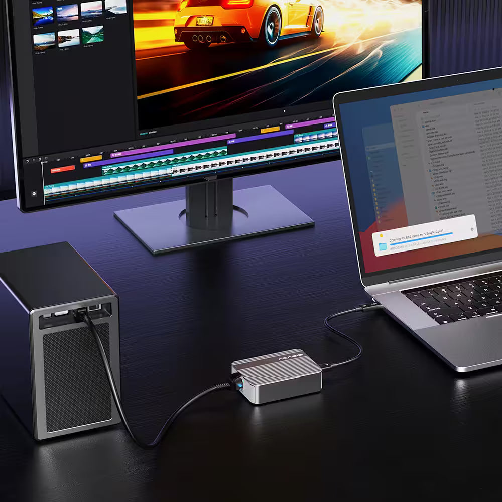 Acasis USB4/Thunderbolt 4-3 to 10GbE Adapter – High-Speed Ethernet