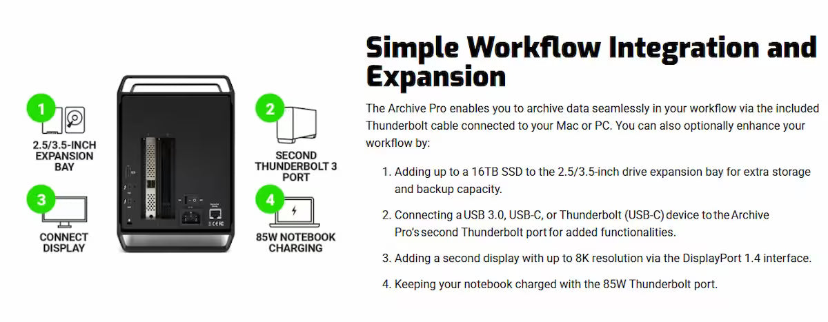 OWC Archive Pro LTO-7 Thunderbolt 40Gb/s Tape Storage and Archiving Solution
